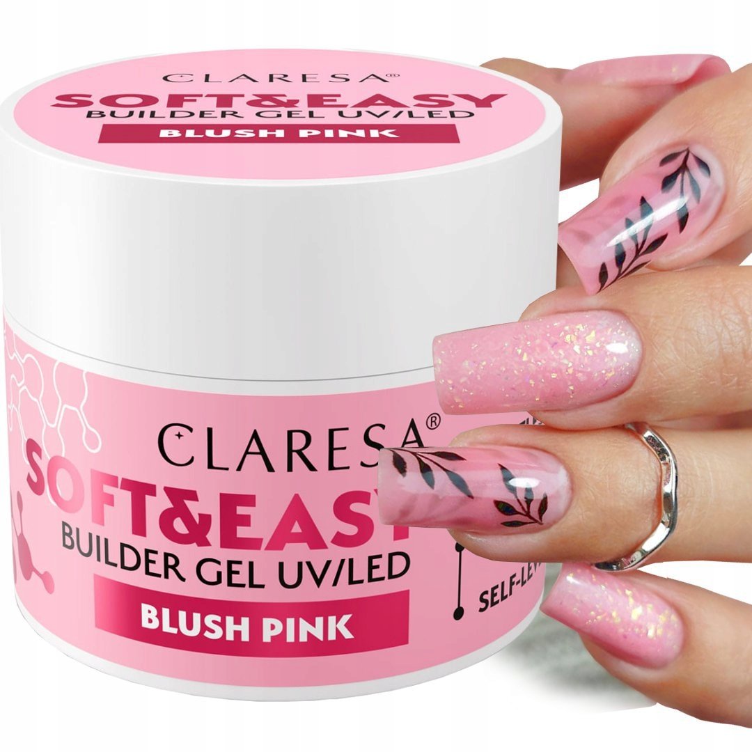 CLARESA SOFT & EASY ŻEL BUDUJĄCY DO PAZNOKCI Z TIKSOTROPIĄ BLUSH PINK 12 g