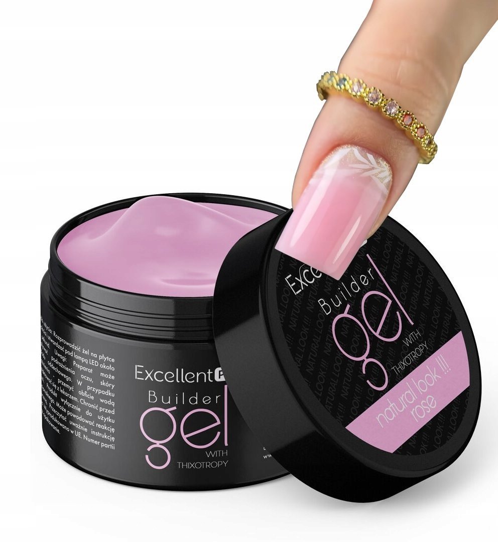 Excellent Pro Builder Gel Żel Budujący Z Tiksotropią Natural Look Rose 50 G