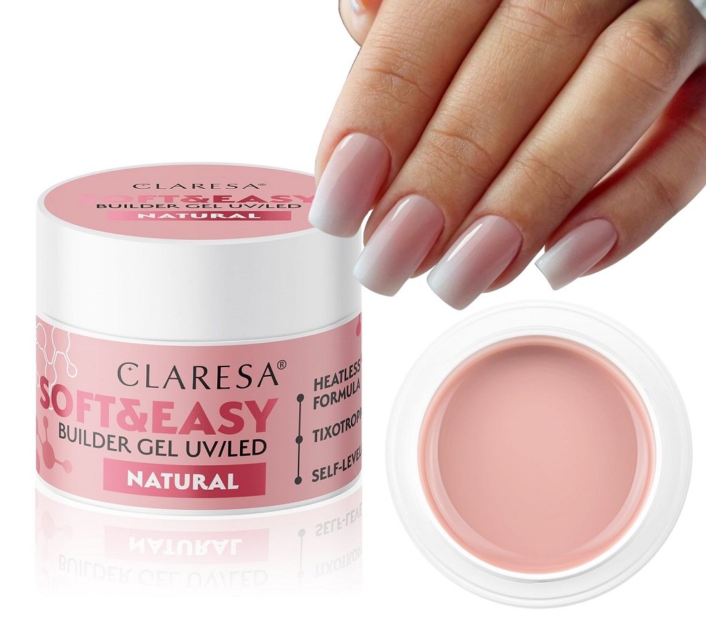 CLARESA SOFT & EASY BUDUJĄCY ŻEL DO PRZEDŁUŻANIA PAZNOKCI NATURAL 12G