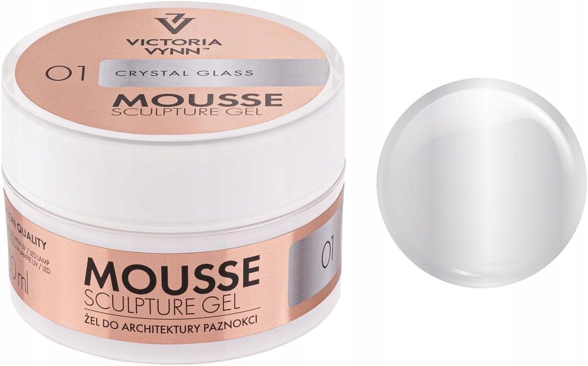 VICTORIA VYNN MOUSSE GEL ŻEL BUDUJĄCY Z TIKSOTROPIĄ 01 CRYSTAL GLASS 50 ml