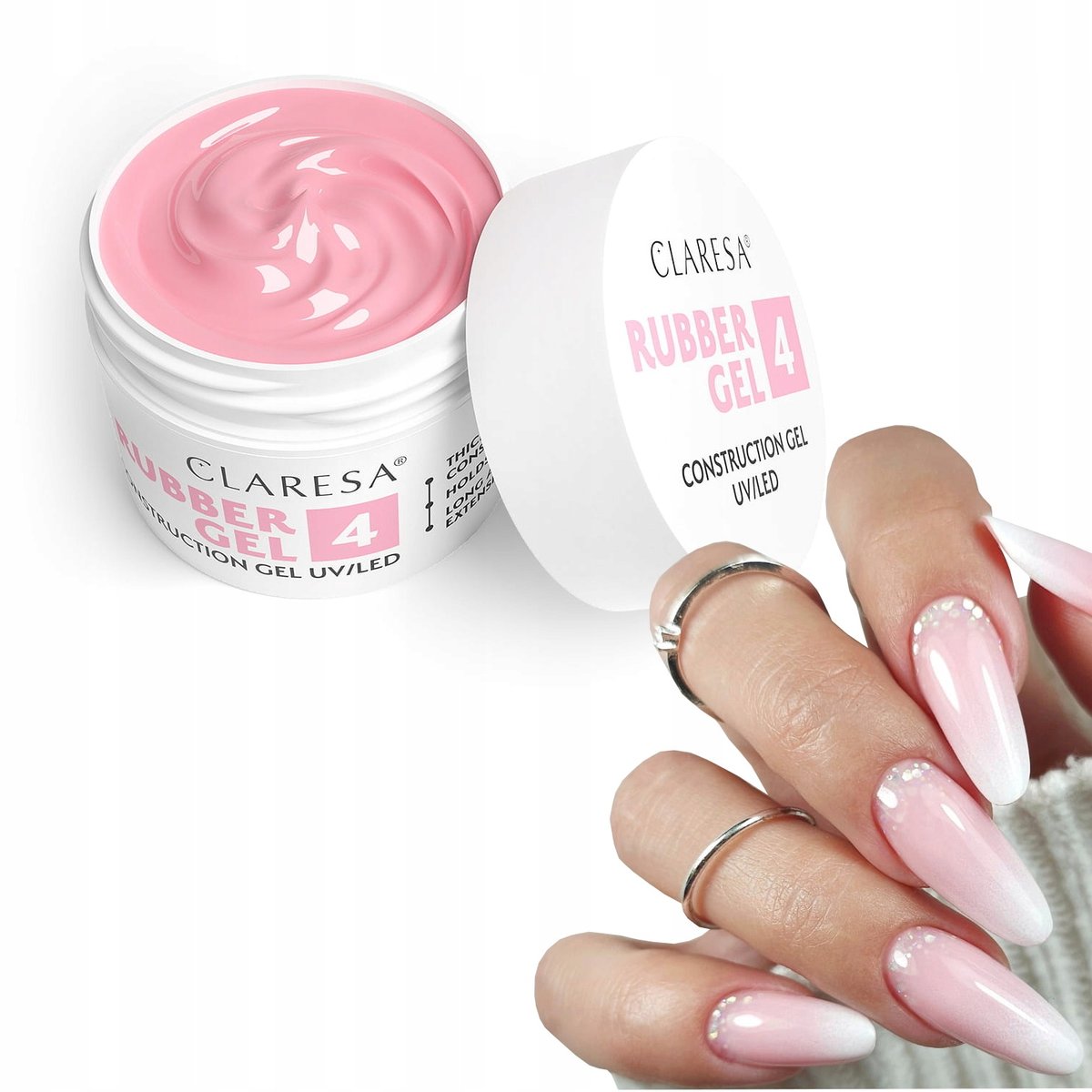 CLARESA RUBBER GEL ŻEL BUDUJĄCY Z TIKSOTROPIĄ - 4 - 12 g