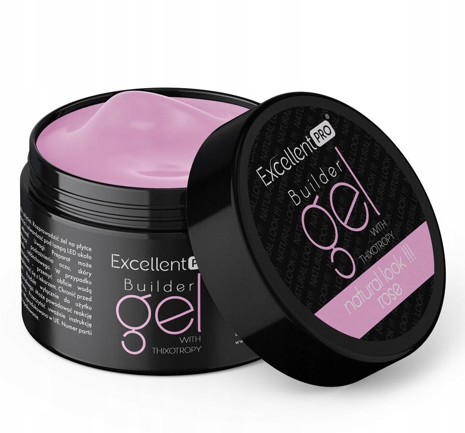 EXCELLENT PRO BUILDER GEL ŻEL BUDUJĄCY Z TIKSOTROPIĄ NATURAL LOOK ROSE 15 g