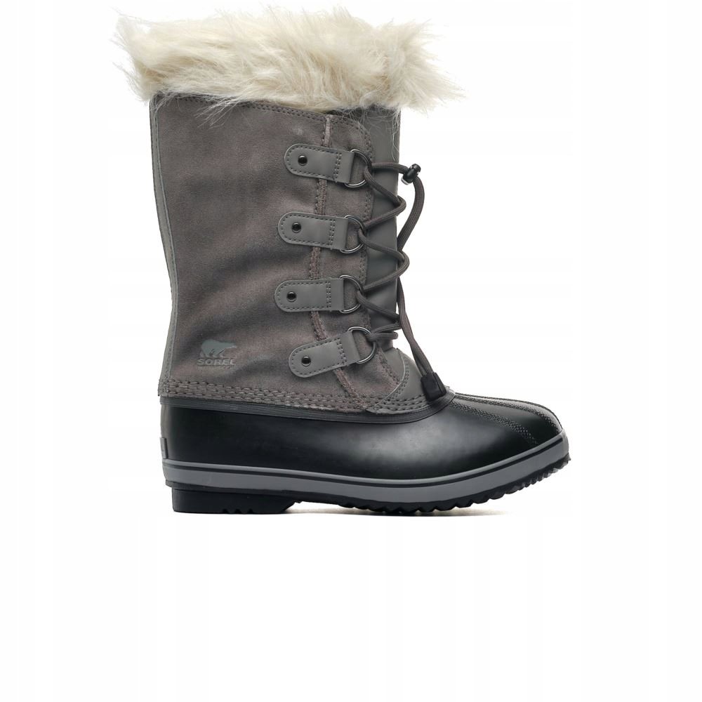Buty Sorel YOUTH JOAN OF ARCTIC DTV, śniegowce szare skórzane 1855201052 33