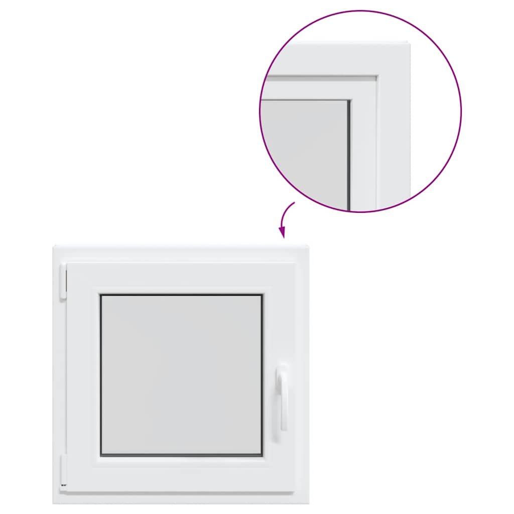vidaXL Okno piwniczne RISOR 50x50 cm uchylno-rozwierne DIN lewe białe