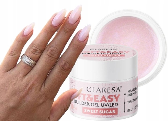 CLARESA SOFT & EASY ŻEL BUDUJĄCY Z TIKSOTROPIĄ Z DROBINĄ SWEET SUGAR 12 g