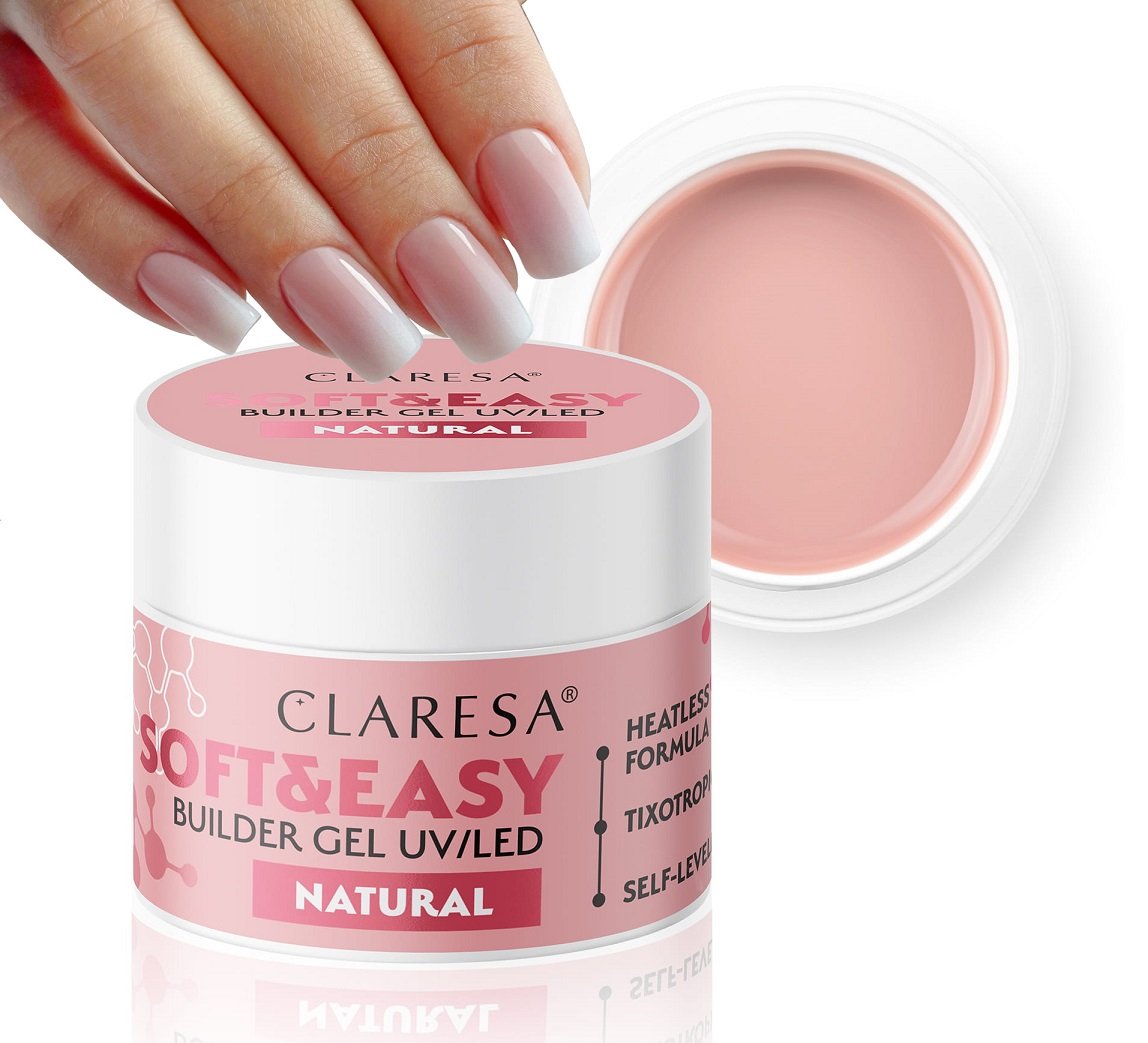 CLARESA SOFT & EASY BUILDER GEL BUDUJĄCY ŻEL Z TIKSOTROPIĄ NATURAL 45G