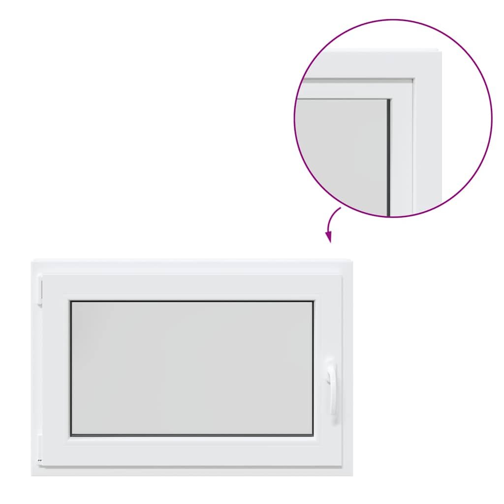 vidaXL Okno piwniczne RISOR 90x50 cm uchylno-rozwierne DIN lewe białe