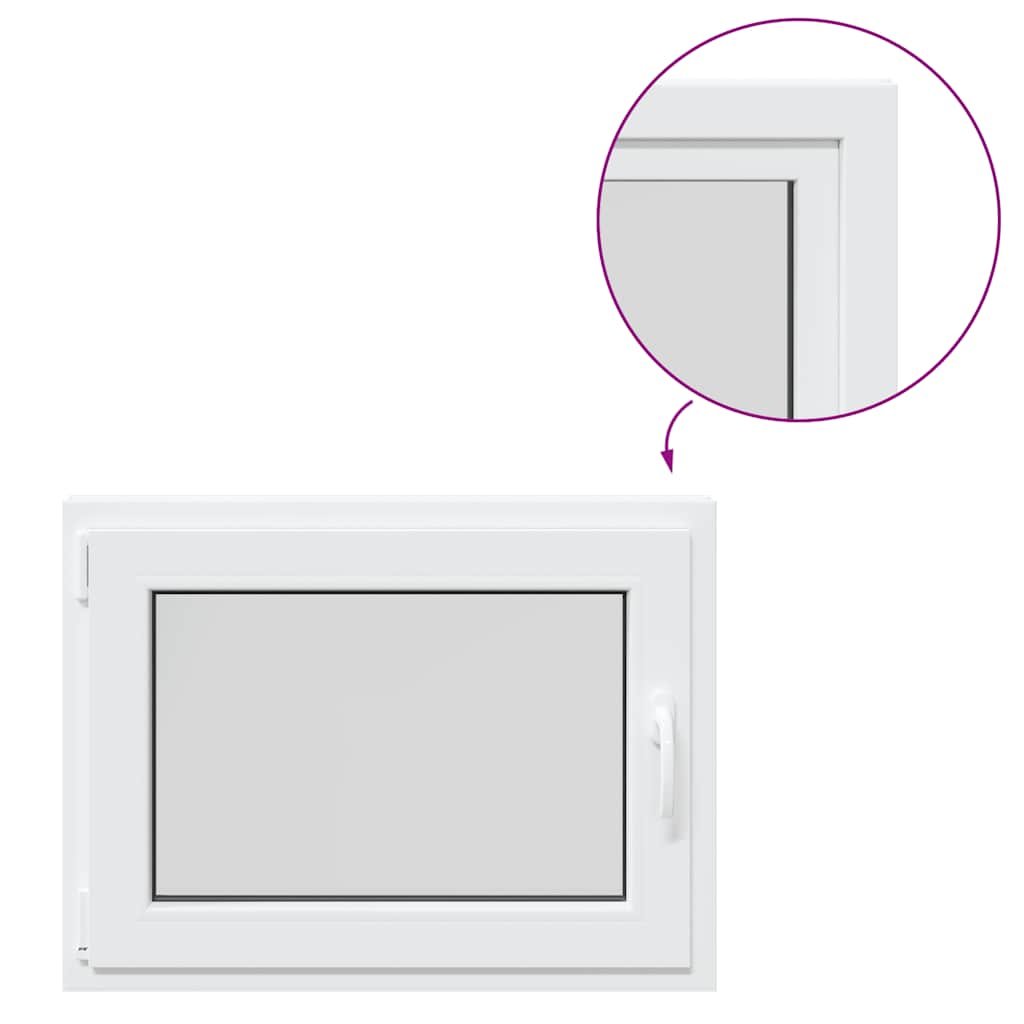 vidaXL Okno piwniczne RISOR 80x70 cm uchylno-rozwierne DIN lewe białe