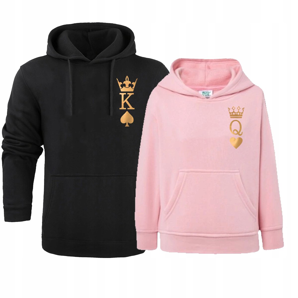 ZESTAW BLUZY DLA PAR BLUZA DLA PAR KING QUEEN DLA ZAKOCHANYCH NA WALENTYNK