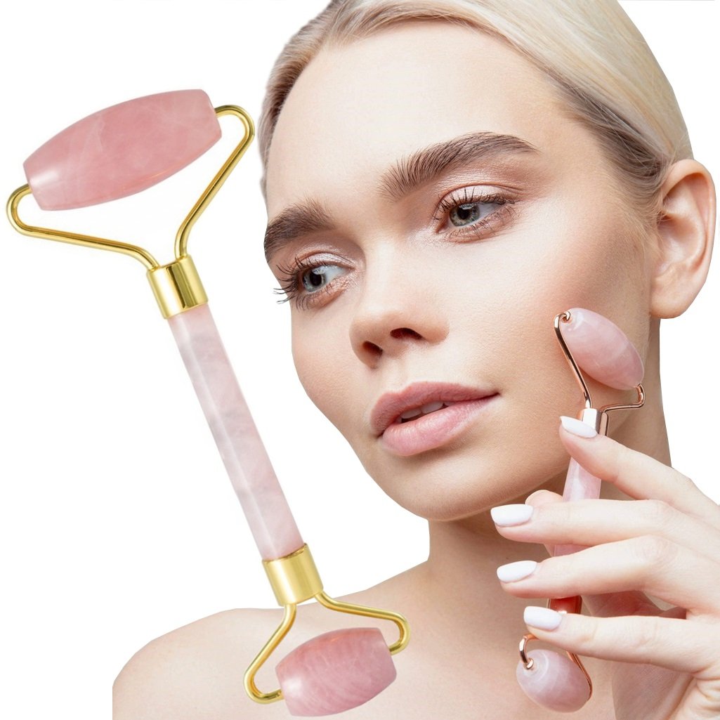 Roller Masażer Wałek Kwarcowy Do Twarzy Solidny Masaż Twarzy Lifting