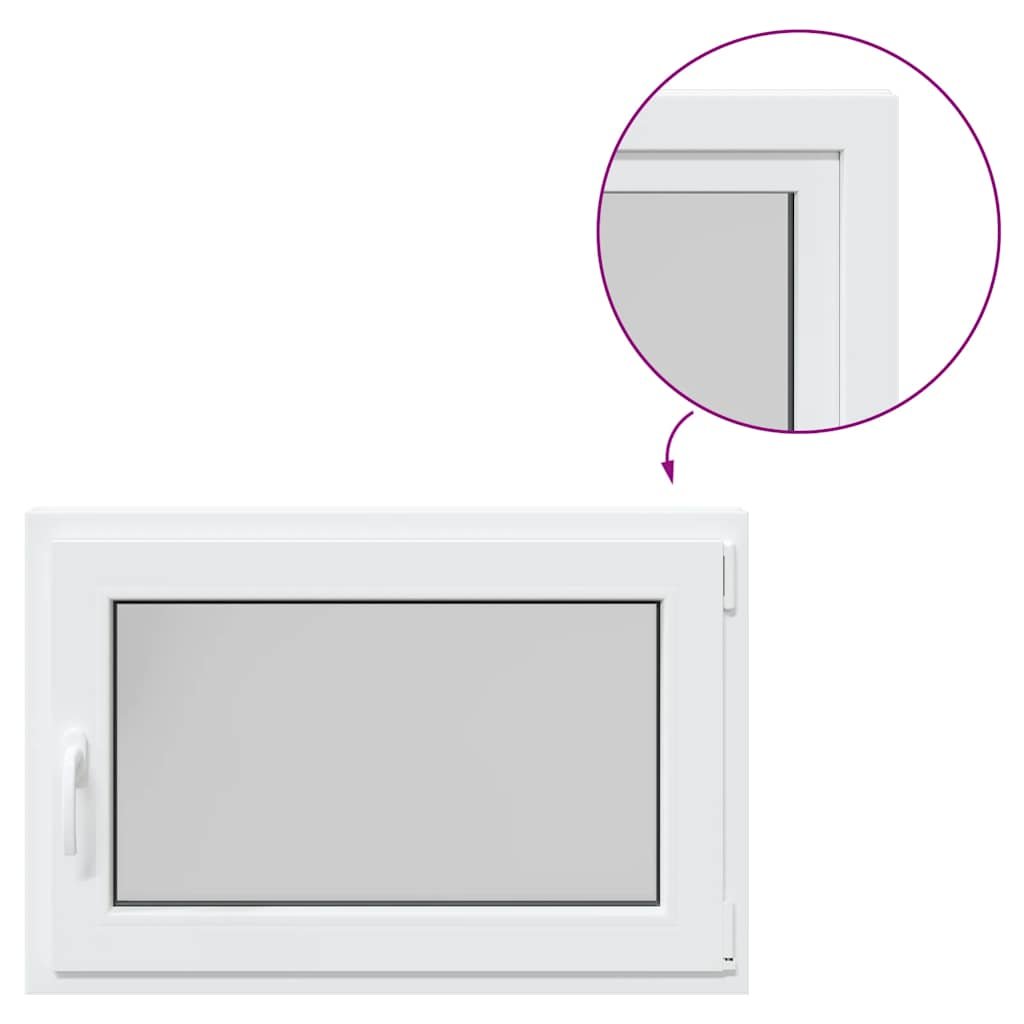 vidaXL Okno piwniczne RISOR 90x50 cm uchylno-rozwierne DIN prawe białe