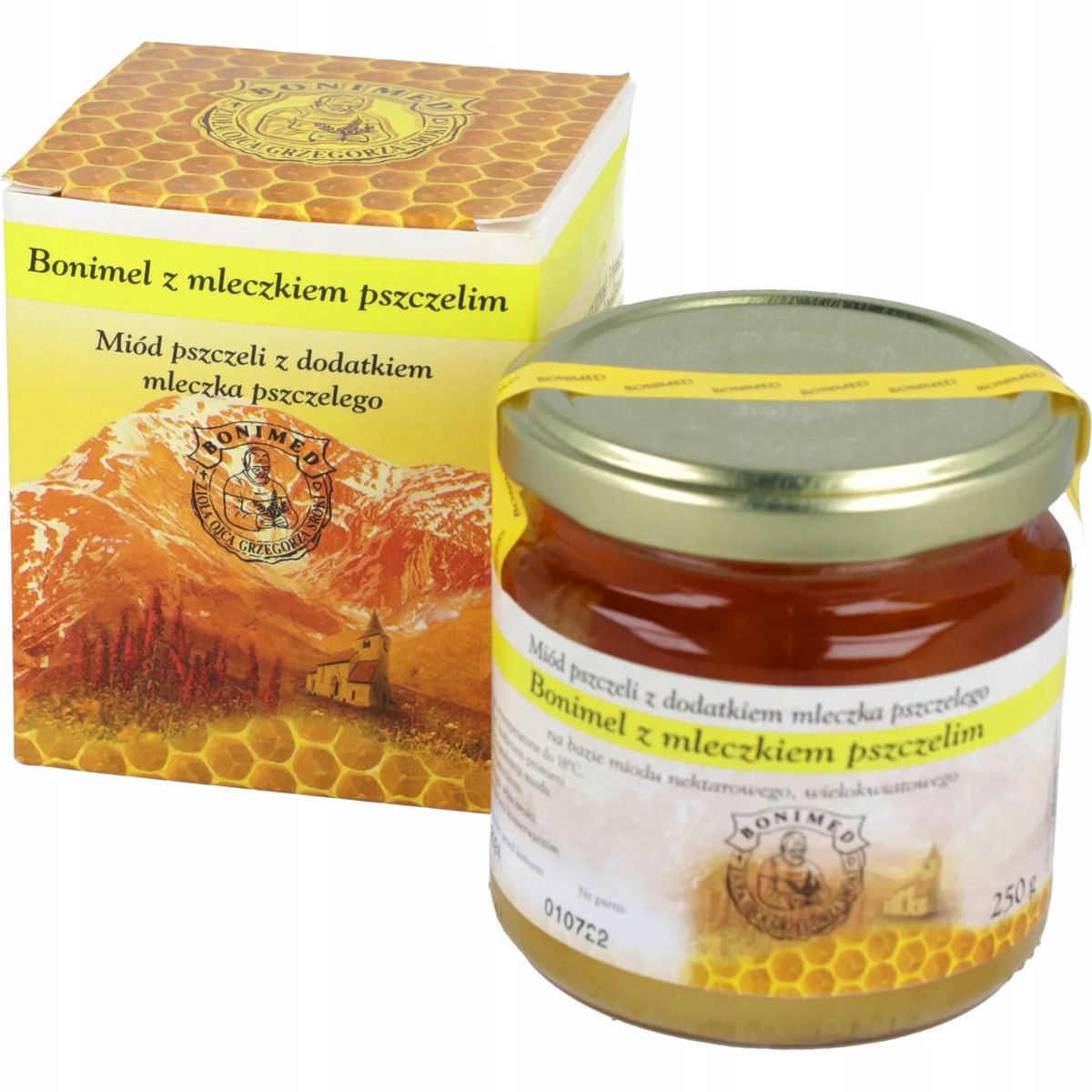 BONIMED Bonimel miód pszczeli z dodatkiem mleczka pszczelego 250g