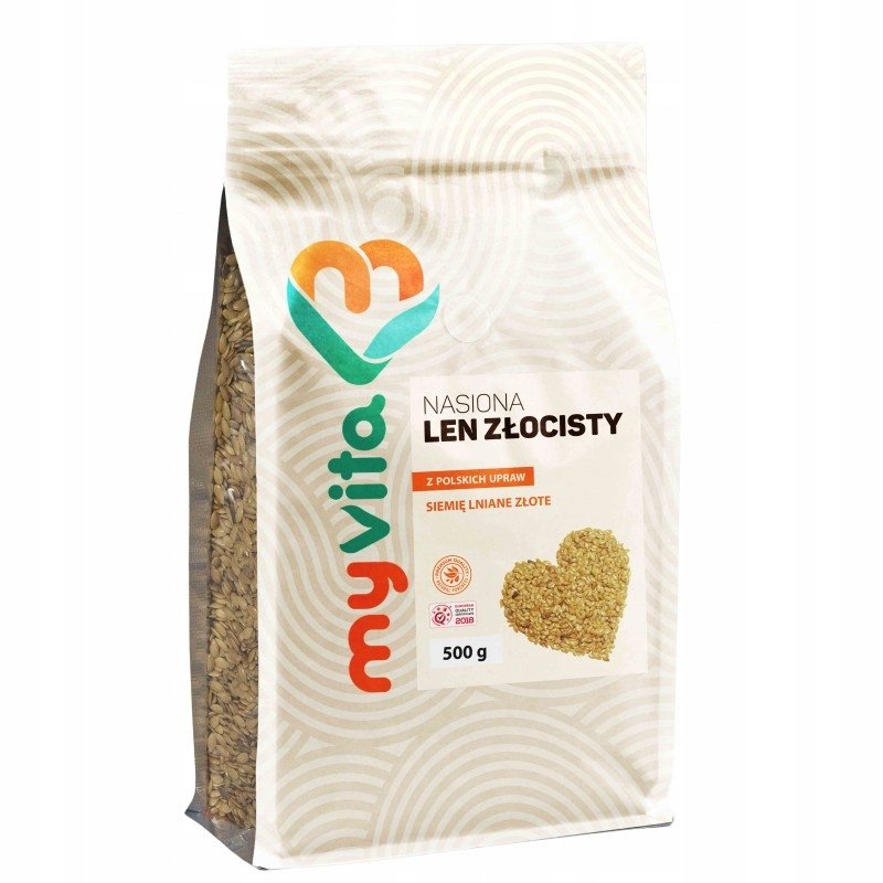 SIEMIĘ LNIANE ZŁOTE LEN ZŁOCISTY 500g MyVita