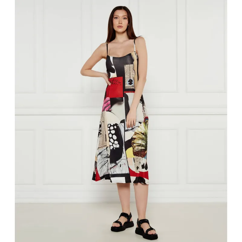 Desigual Sukienka Desigual x M. Christian Lacroix NEWSPAPER