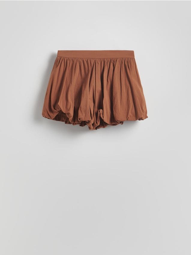 Reserved - Spódnica bombka - brązowy