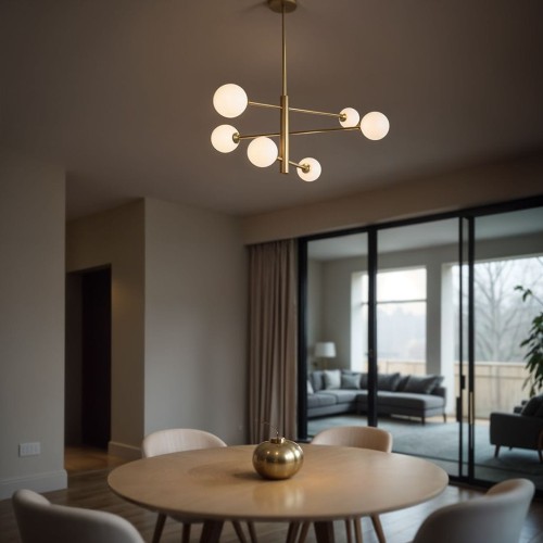Belluno lampa wisząca 6xG9 złota
