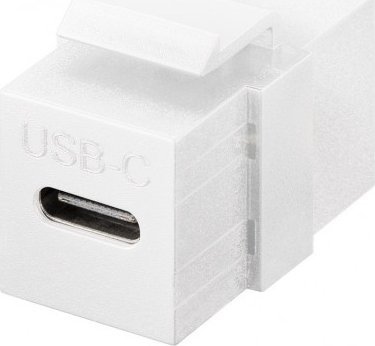 Adapter USB Goobay Moduł Keystone Złącze USB-C, USB 3.2 Gen 2 10 Gbit/s, biały - Wersja kolorystyczna biały