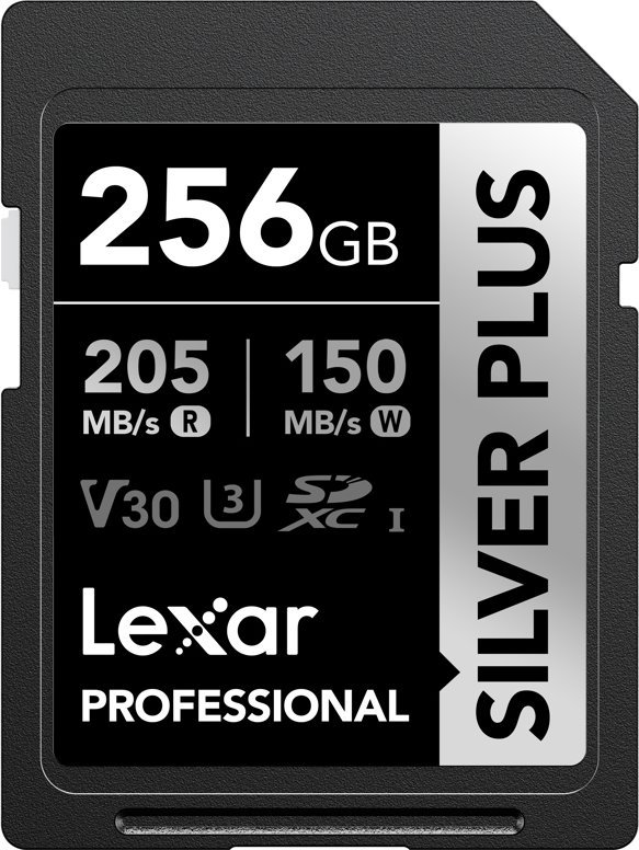 Karta Lexar Professional Silver Plus SDXC 256 GB Class 10 UHS-I/U3 V30 LSDSIPL256G-BNNNG