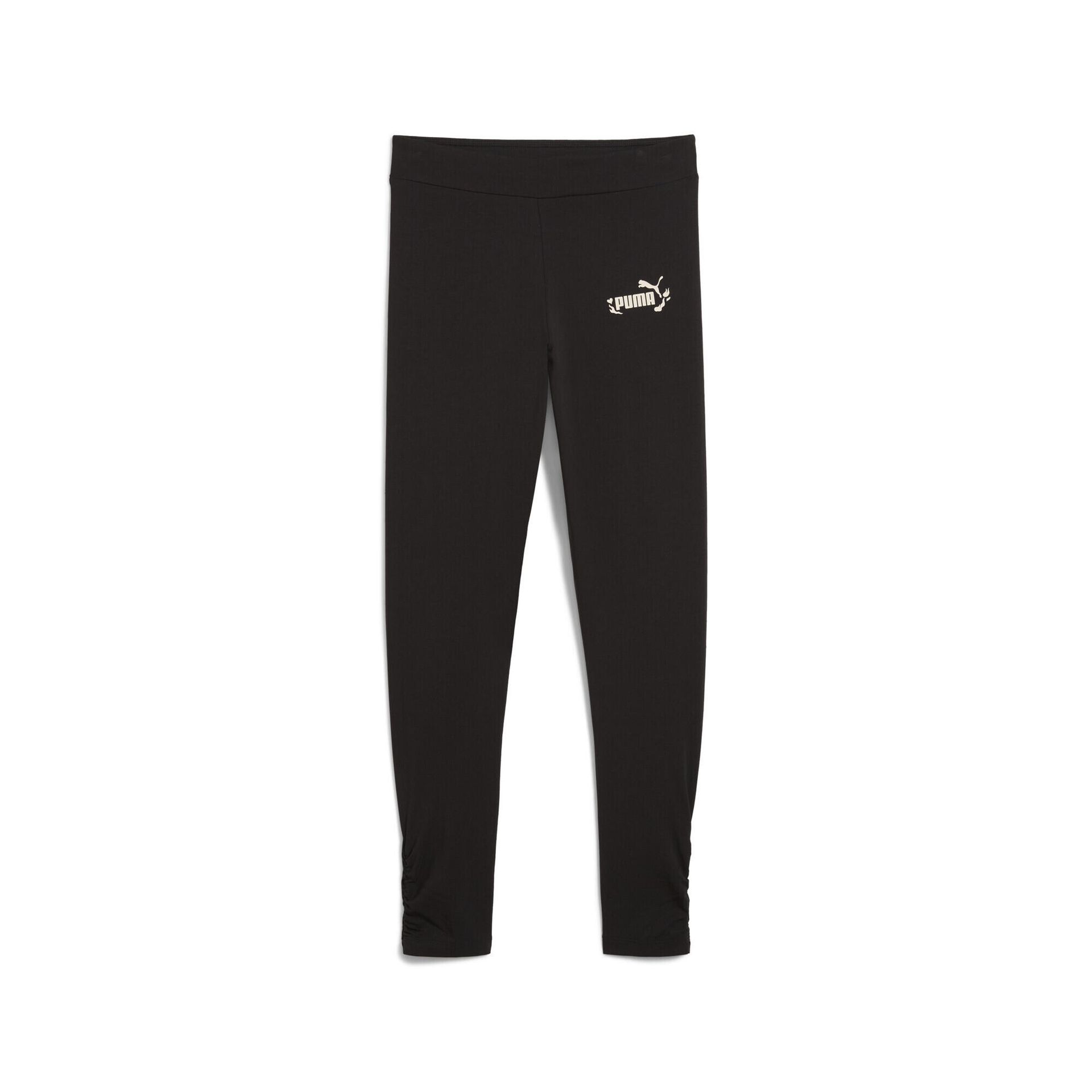 Młodzieżowe legginsy Flaming Love PUMA Black