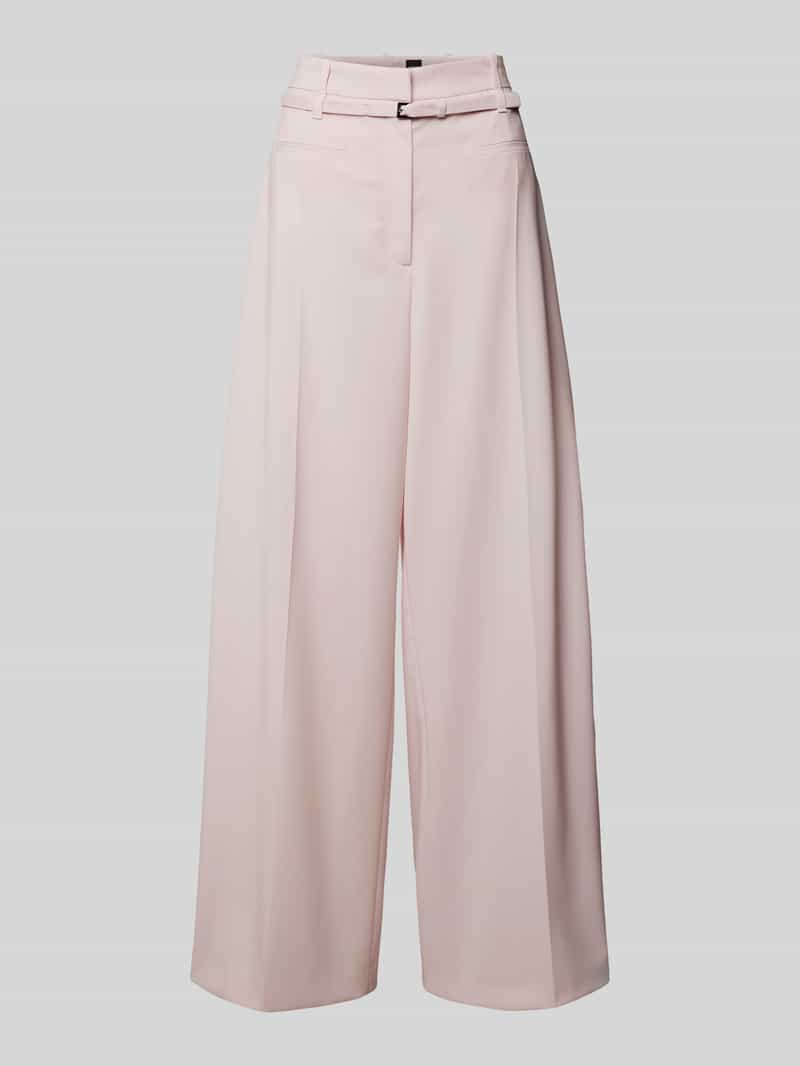 Spodnie materiałowe z szeroką nogawką w kant