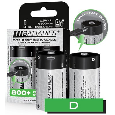Akumulatorki D 6500 mAh LIIBATTERIES LIB510750 (2 szt.)