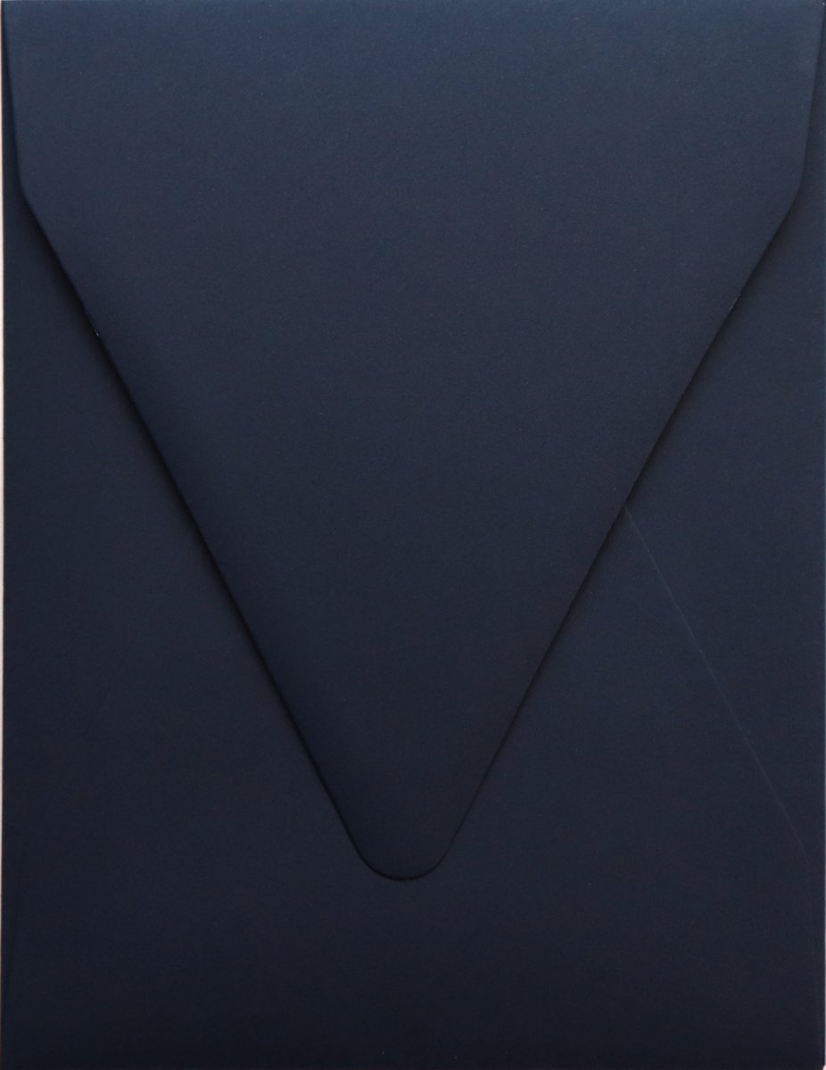 Koperty ozdobne gładkie I8 182x134mm granatowe Malmero Bleu NK 120g 25 szt. - na bony podarunkowe, laurki, vouchery, zaproszenia