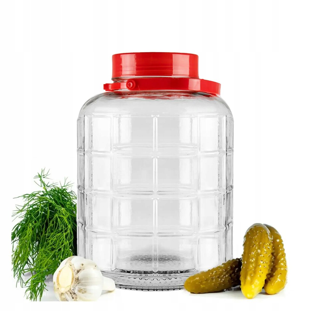 SŁOIK SZKLANY SŁÓJ DO KISZENIA 2L Z Uchwytem Na Przetwory Nalewki Wino