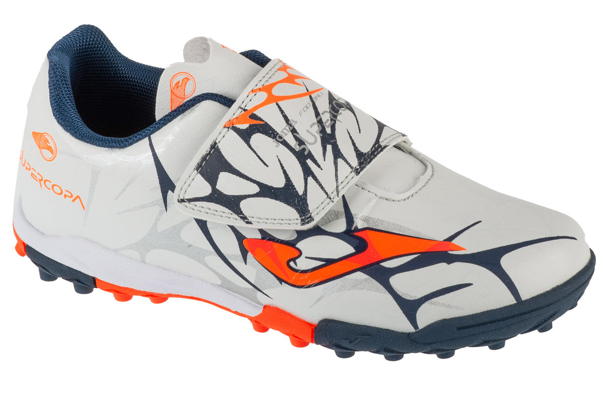 Joma Super Copa Jr 2502 TF SCJS2502TFV, dla chłopca, buty piłkarskie - turfy, Biały