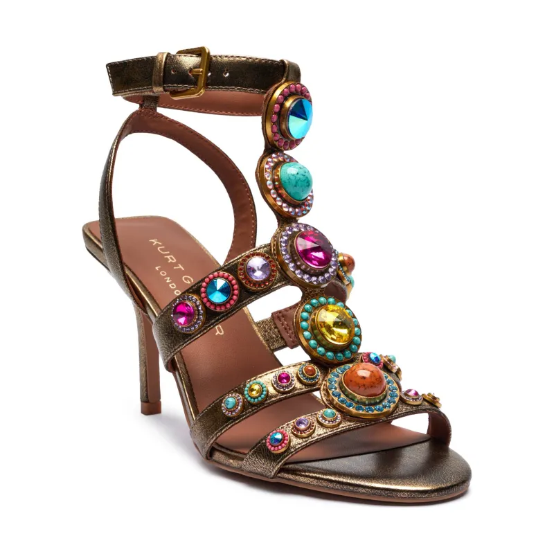 Kurt Geiger Skórzane sandały 225-OCTAVIA HIGH GLADIATOR