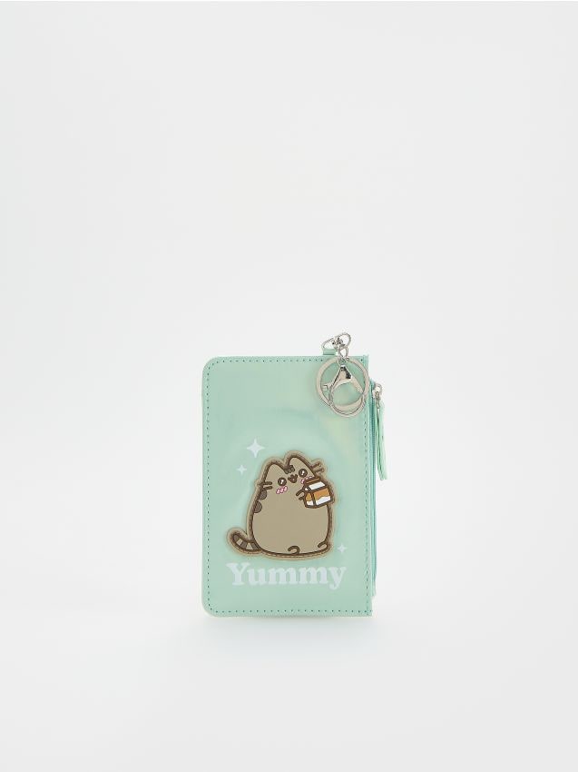 Reserved - Portfelik Pusheen - jasnozielony