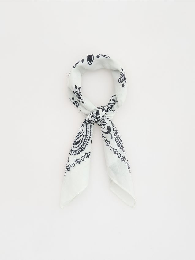 Reserved - Wzorzysta bandana - biały