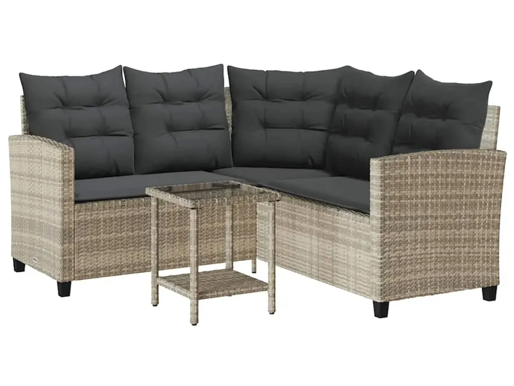 Zestaw wypoczynkowy do ogrodu jasnoszary D8-D03