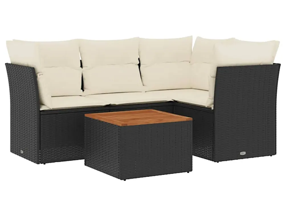 Czarno-biały zestaw wypoczynkowy do ogrodu C5-W27