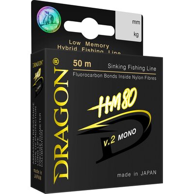 Żyłka DRAGON HM80 V.2 Mono 0.121 mm / 50 m Jasnozielony