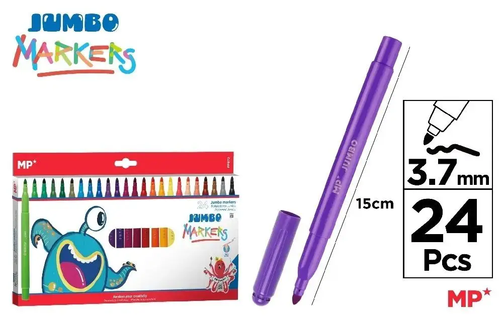 Flamastry Jumbo 24 kolory - MP Main Paper
