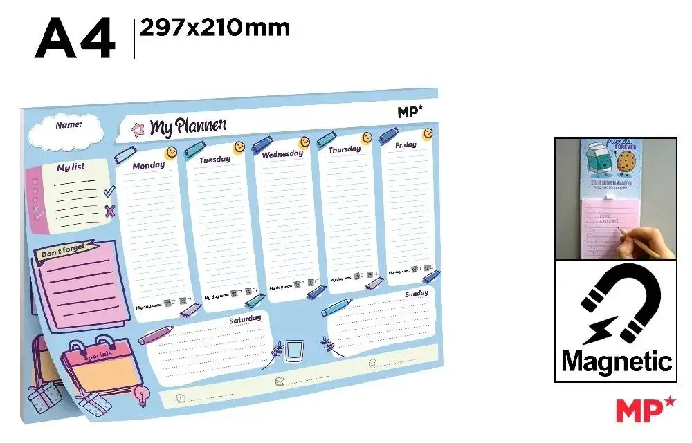 Planer tygodniowy magnetyczny A4 - MP Main Paper