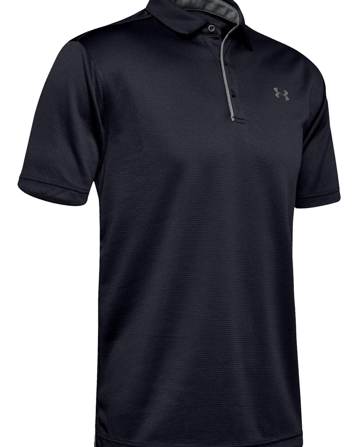 Koszulka męska czarna polo UNDER ARMOUR Tech