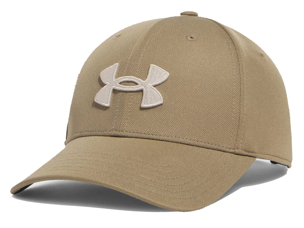 Czapka Under Armour męska BLITZING ADJ CAP z daszkiem Beżowa