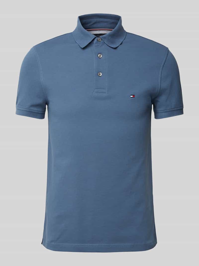 Koszulka polo o kroju slim fit z wyhaftowanym logo model ‘1985’