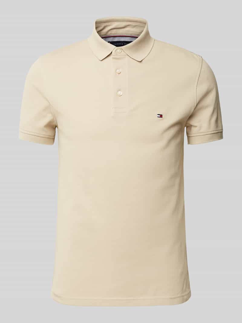 Koszulka polo o kroju slim fit z wyhaftowanym logo model ‘1985’