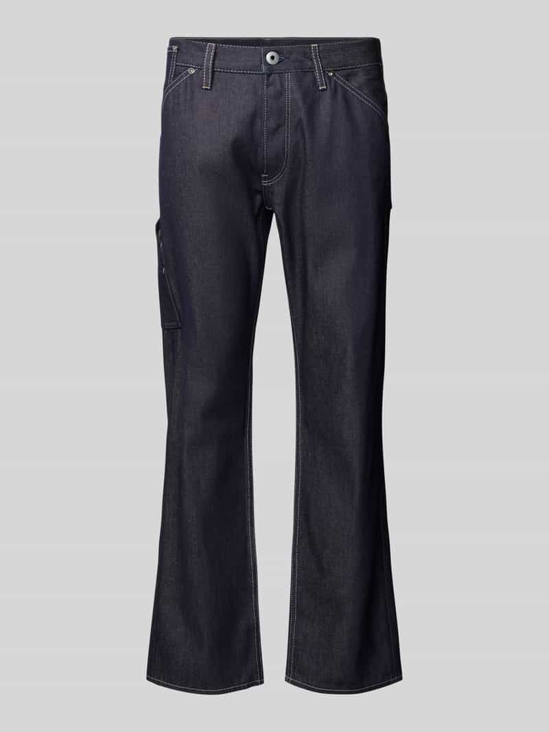 Jeansy o kroju regular fit z wpuszczanymi kieszeniami model ‘Dakota Logger’
