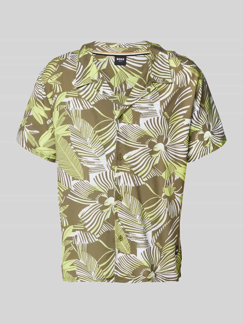 Koszula casualowa o kroju relaxed fit z kołnierzykiem typu resort