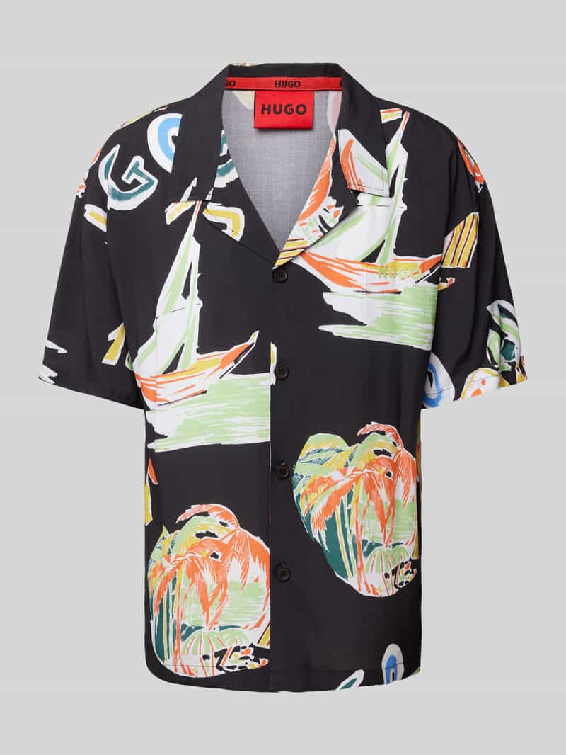 Koszula casualowa o kroju relaxed fit z rękawem o dł. 1/2