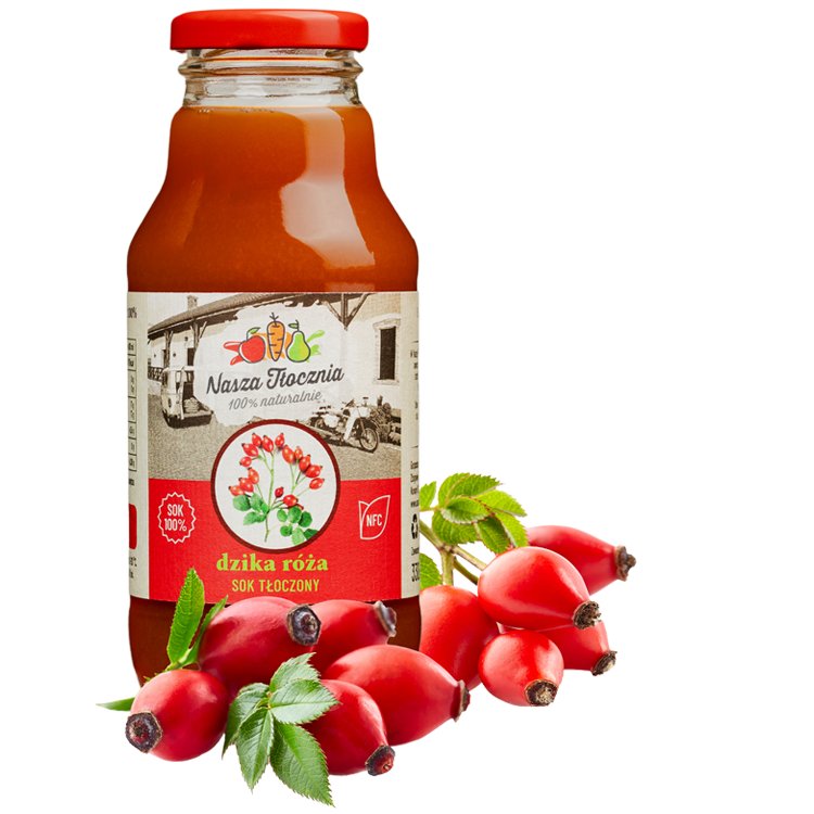Sok 100% tłoczony Dzika Róża WITAMINA C 330ml