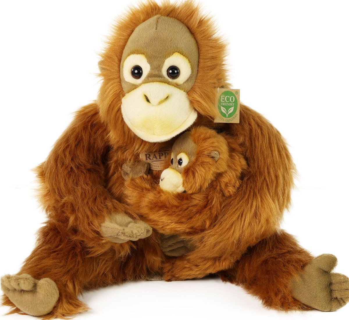 Pluszak maskotka Małpa Szympans Orangutan z dzieckiem Friendly Prezent 28cm