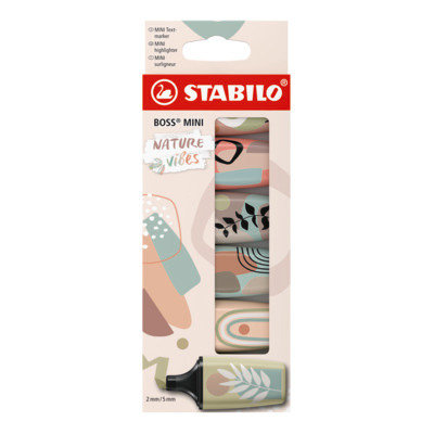 Zakreślacze Stabilo Boss Mini Nature vibes etui 6 sztuk