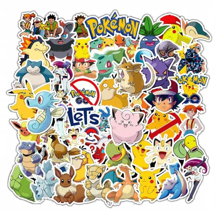 Naklejki Pokemon 100szt
