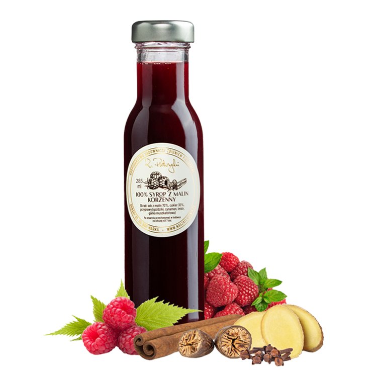 Syrop z Malin Korzenny niskosłodzony 285ml