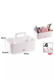 Organizer na biurko z uchwytem biały