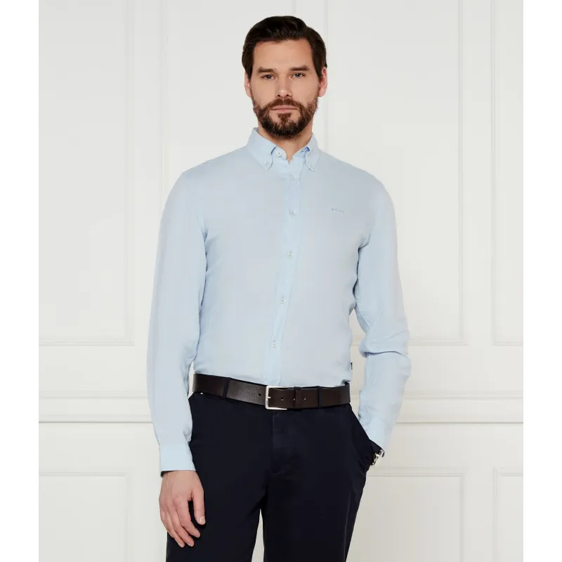 BOSS BLACK Lniana koszula H-LIAM-BD-E-C1-243 Regular Fit